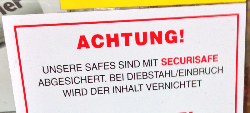 Der Inhalt wird bei Einbruch und Diebstahl vernichtet?