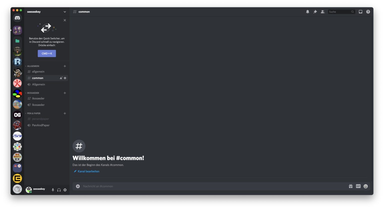 Ordner in Discord anlegen ·